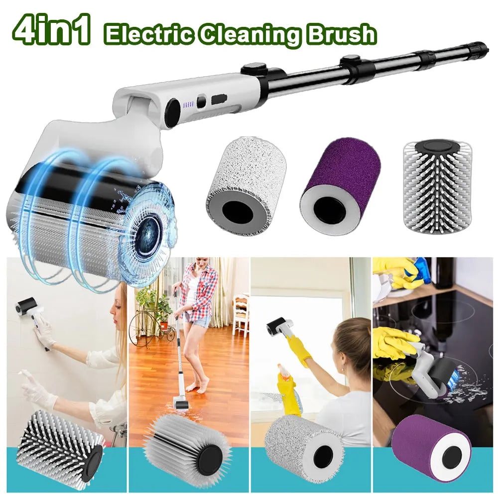 Electric BBQ Grill Brush with 180° Adjustable Head & 3-Speed Settings