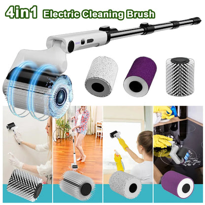 Electric BBQ Grill Brush with 180° Adjustable Head & 3-Speed Settings