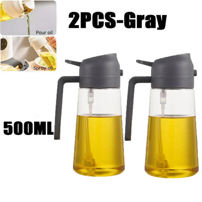 2-in-1 Oil Sprayer & Basting Brush – Oil Dispenser for Air Fryer, Grilling & Cooking