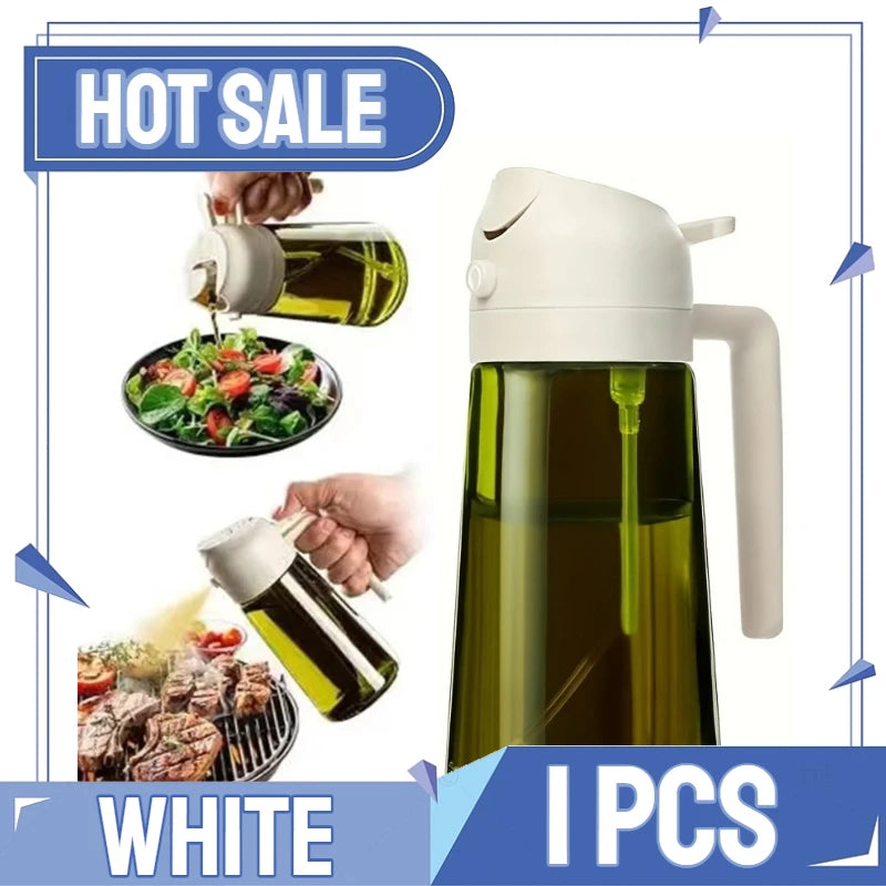 2-in-1 Oil Sprayer & Basting Brush – Oil Dispenser for Air Fryer, Grilling & Cooking
