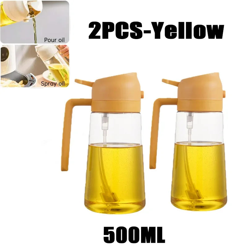 2-in-1 Oil Sprayer & Basting Brush – Oil Dispenser for Air Fryer, Grilling & Cooking