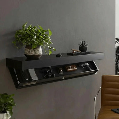 Solid Wood Magic Flap Shelf – Wall-Mounted Hidden Storage & Decorative Floating Shelf