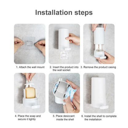 Wall-Mounted Bar Soap Grinder & Dispenser – Refillable Soap Shredder Holder