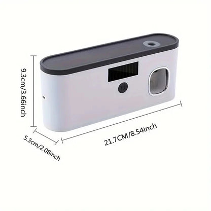 Smart Toothbrush Sterilizer & Wall-Mounted Organizer – 5-Slot Holder with Toothpaste Dispenser