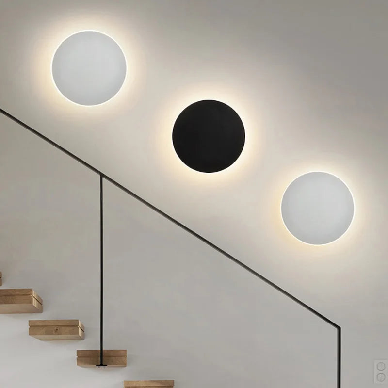 Modern Minimalist Round Wall Light with Motion Sensor