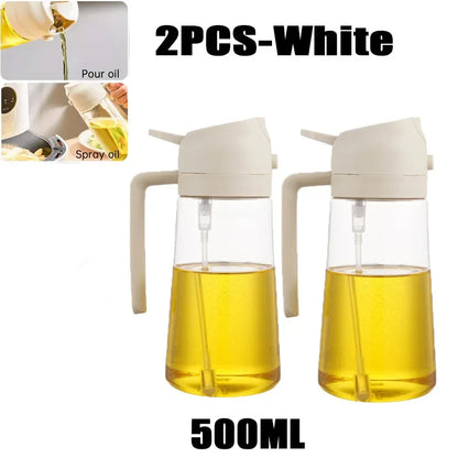 2-in-1 Oil Sprayer & Basting Brush – Oil Dispenser for Air Fryer, Grilling & Cooking