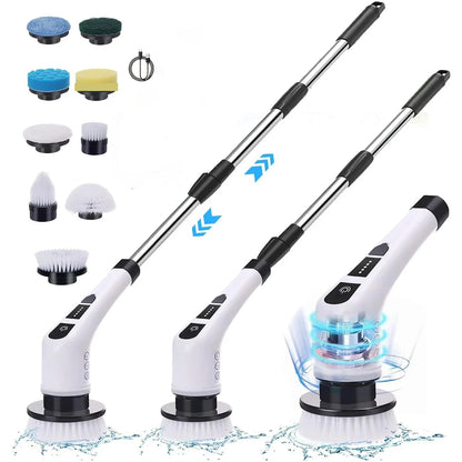 9-in-1 Electric Cleaning Brush – Powerful Multi-Surface Scrubber