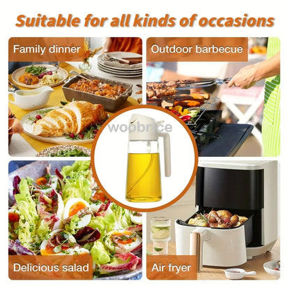 2-in-1 Oil Sprayer & Basting Brush – Oil Dispenser for Air Fryer, Grilling & Cooking