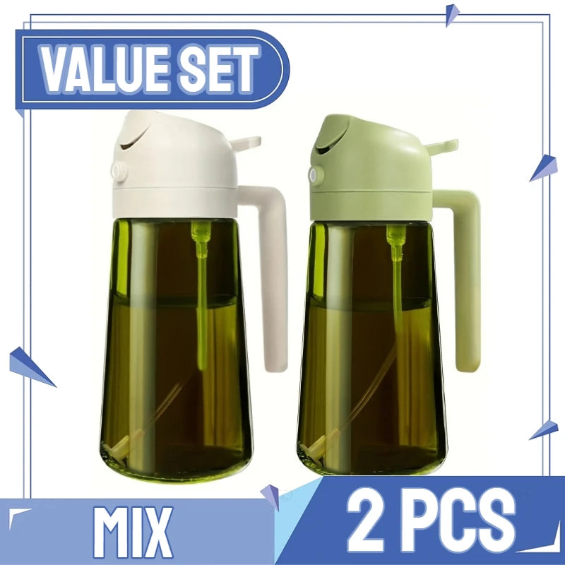 2-in-1 Oil Sprayer & Basting Brush – Oil Dispenser for Air Fryer, Grilling & Cooking