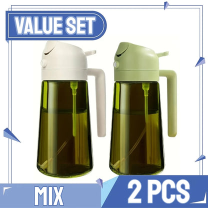 2-in-1 Oil Sprayer & Basting Brush – Oil Dispenser for Air Fryer, Grilling & Cooking
