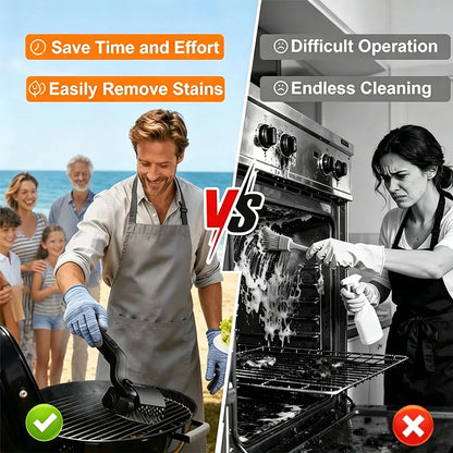 Electric BBQ Grill Brush with 180° Adjustable Head & 3-Speed Settings