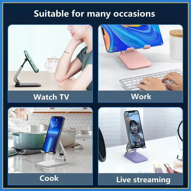 Foldable Phone & Tablet Stand – Adjustable Desktop Holder