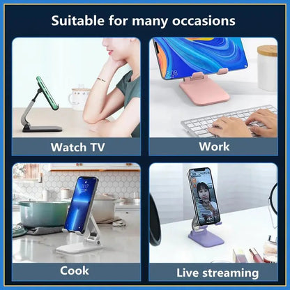 Foldable Phone & Tablet Stand – Adjustable Desktop Holder