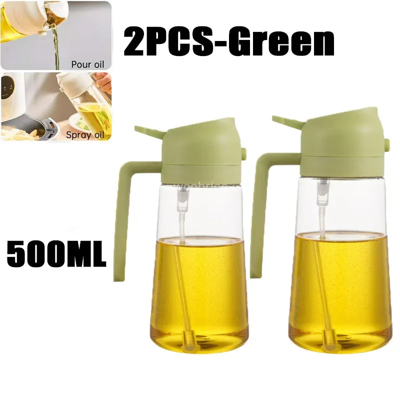 2-in-1 Oil Sprayer & Basting Brush – Oil Dispenser for Air Fryer, Grilling & Cooking