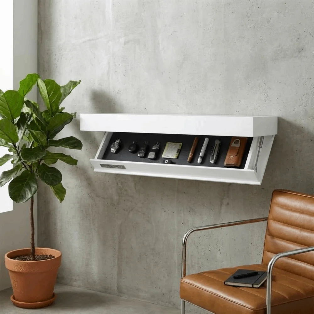 Solid Wood Magic Flap Shelf – Wall-Mounted Hidden Storage & Decorative Floating Shelf