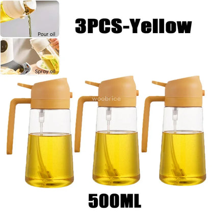 2-in-1 Oil Sprayer & Basting Brush – Oil Dispenser for Air Fryer, Grilling & Cooking