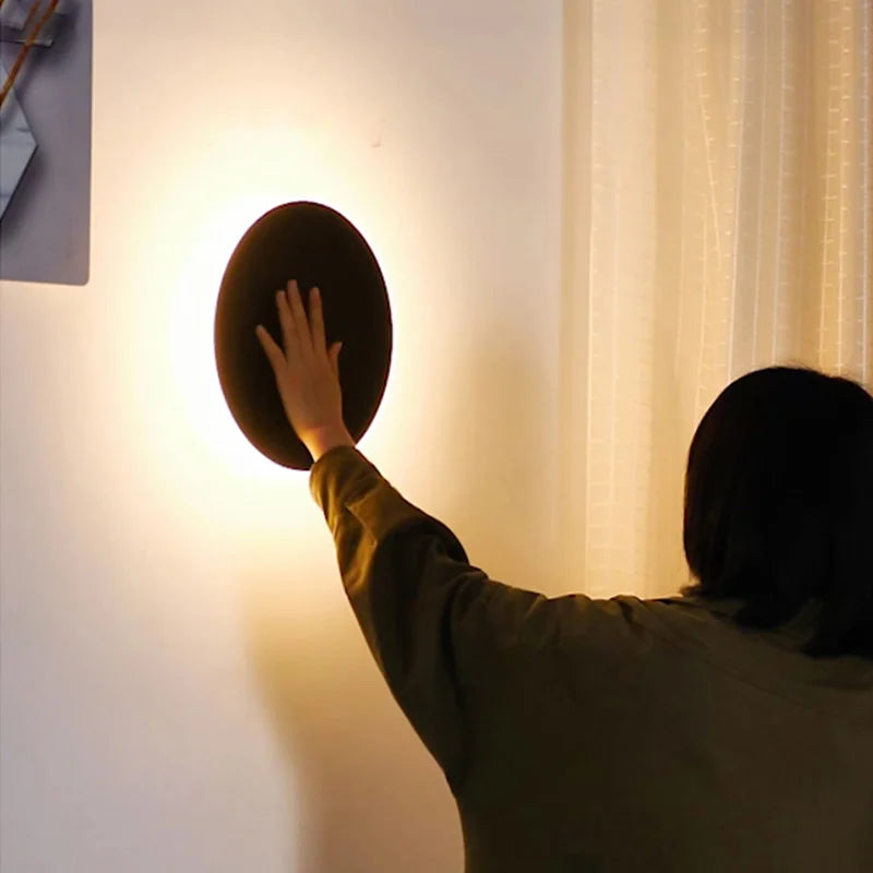 Modern Minimalist Round Wall Light with Motion Sensor