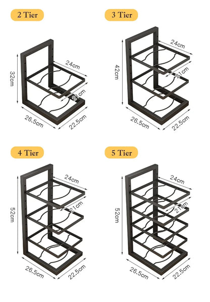 Adjustable Stainless Steel Pot Rack Organizer