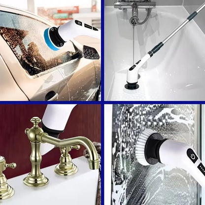 9-in-1 Electric Cleaning Brush – Powerful Multi-Surface Scrubber