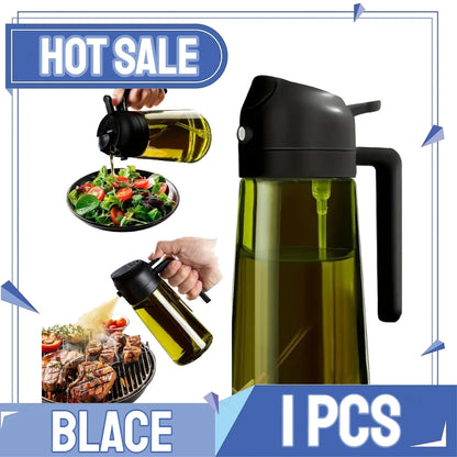 2-in-1 Oil Sprayer & Basting Brush – Oil Dispenser for Air Fryer, Grilling & Cooking