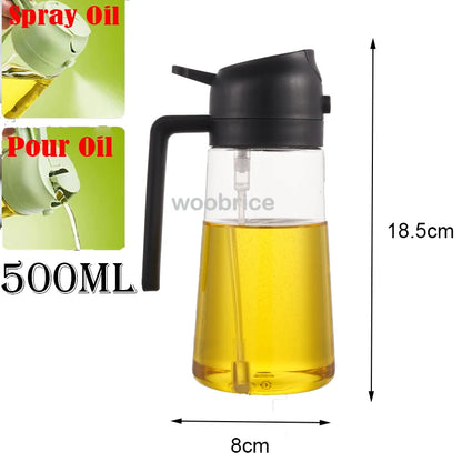 2-in-1 Oil Sprayer & Basting Brush – Oil Dispenser for Air Fryer, Grilling & Cooking