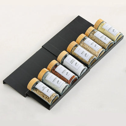 4-Tier Adjustable Drawer Spice Rack Organizer – 4-Piece Set
