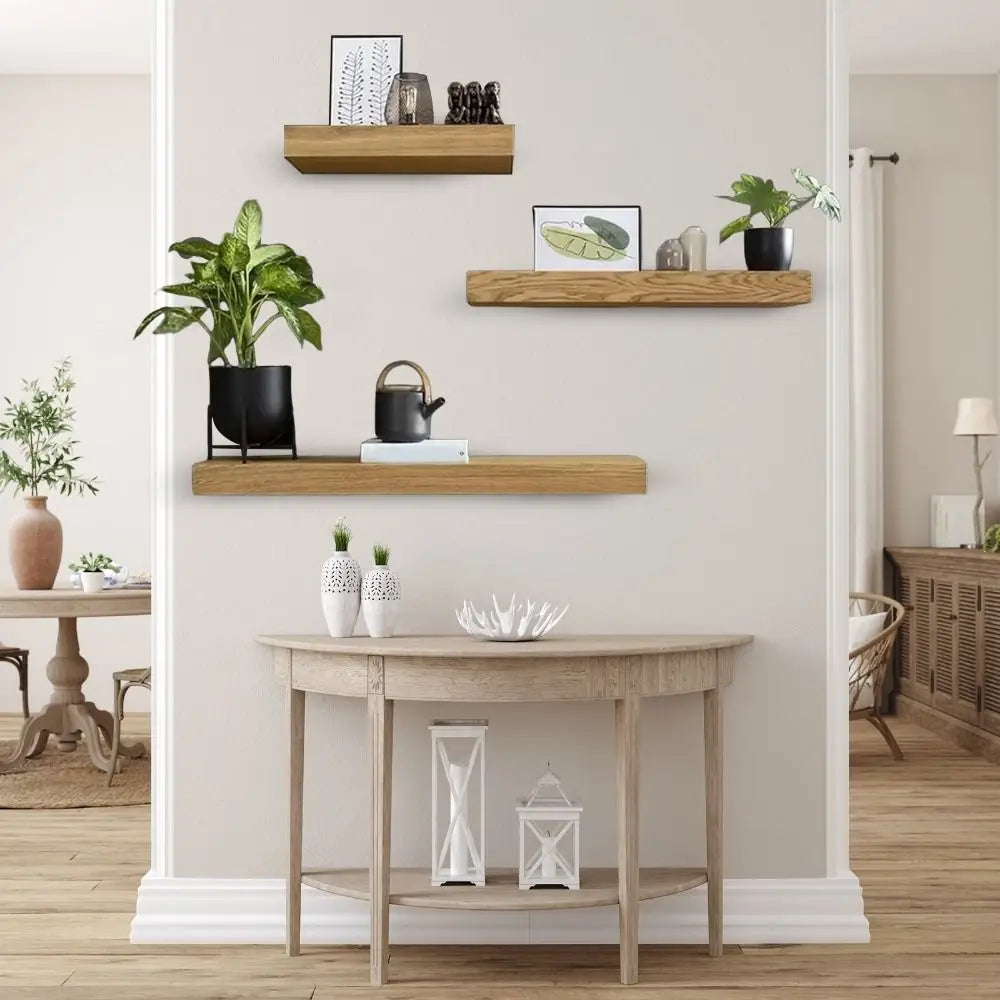 Solid Wood Magic Flap Shelf – Wall-Mounted Hidden Storage & Decorative Floating Shelf