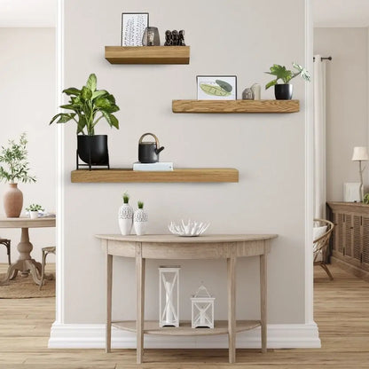 Solid Wood Magic Flap Shelf – Wall-Mounted Hidden Storage & Decorative Floating Shelf