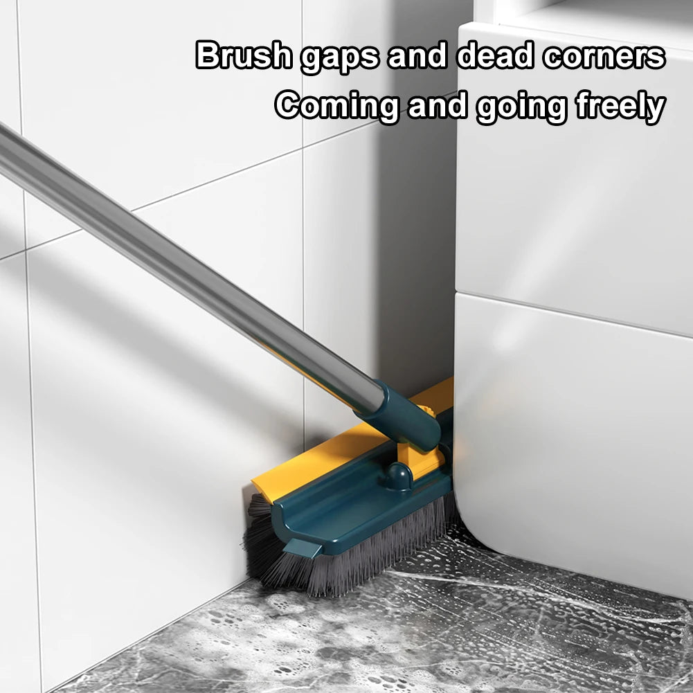 3-in-1 Floor Scrub Brush with 180° Rotating Long Handle