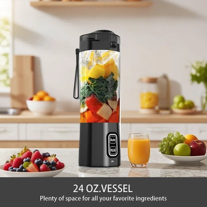 Portable Electric Blender 700ML – 360W 6-Blade USB Rechargeable Smoothie Maker