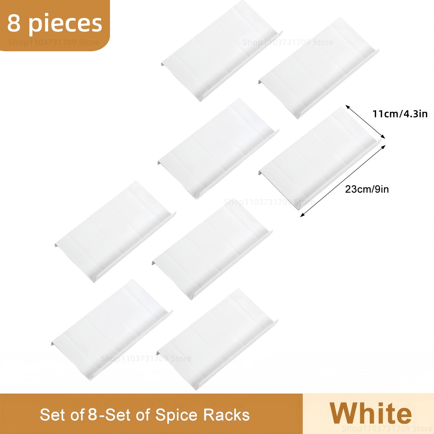 4-Tier Adjustable Drawer Spice Rack Organizer – 4-Piece Set