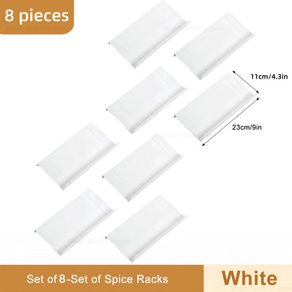 4-Tier Adjustable Drawer Spice Rack Organizer – 4-Piece Set