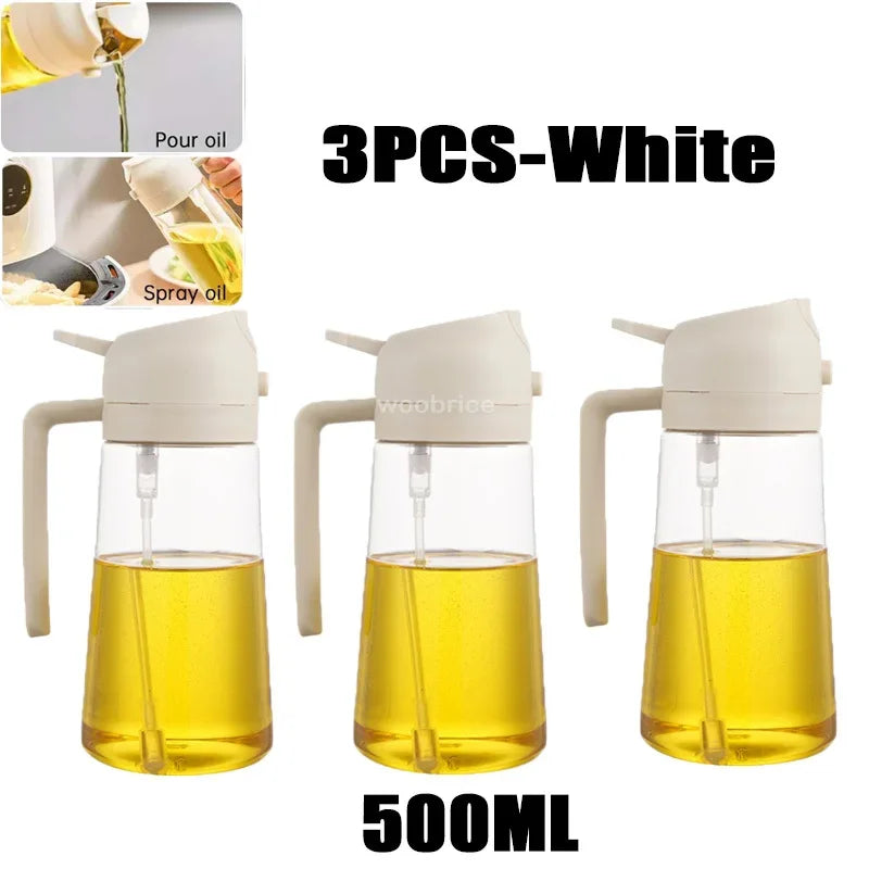 2-in-1 Oil Sprayer & Basting Brush – Oil Dispenser for Air Fryer, Grilling & Cooking