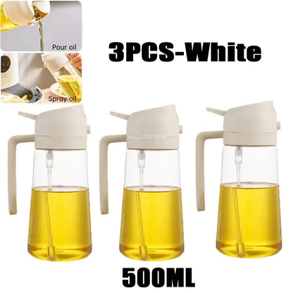 2-in-1 Oil Sprayer & Basting Brush – Oil Dispenser for Air Fryer, Grilling & Cooking