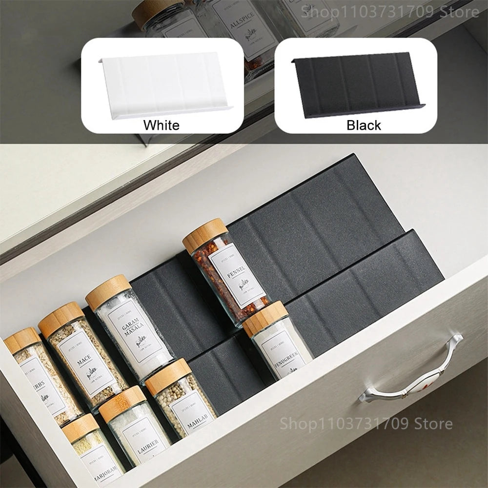 4-Tier Adjustable Drawer Spice Rack Organizer – 4-Piece Set