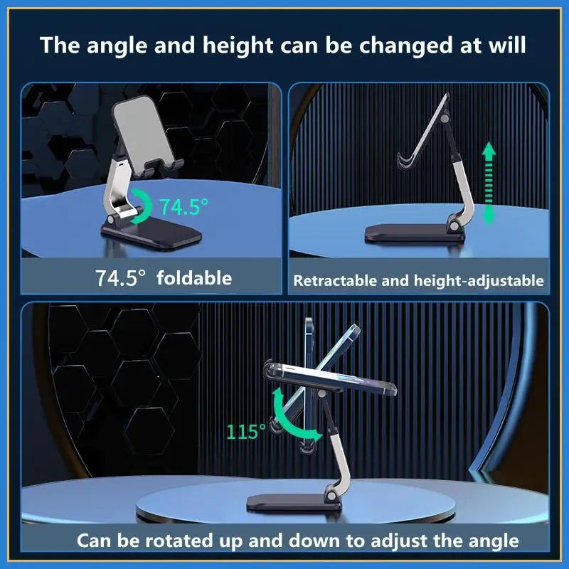 Foldable Phone & Tablet Stand – Adjustable Desktop Holder