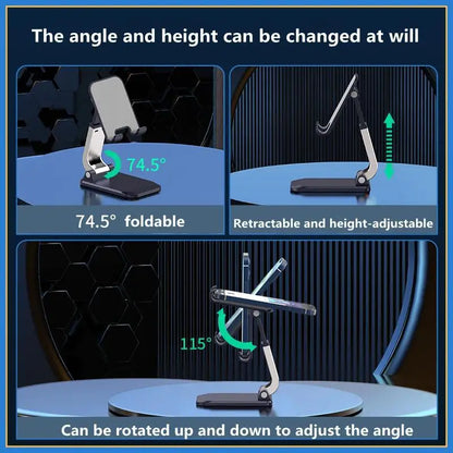 Foldable Phone & Tablet Stand – Adjustable Desktop Holder