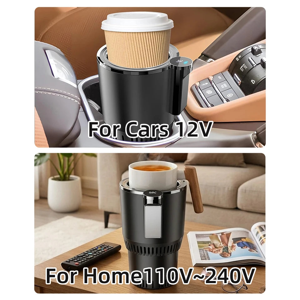Portable Car Cup Cooler & Warmer – 12V Smart Temperature Control Drink Holder