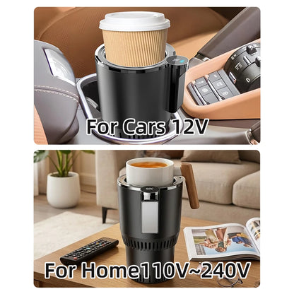Portable Car Cup Cooler & Warmer – 12V Smart Temperature Control Drink Holder