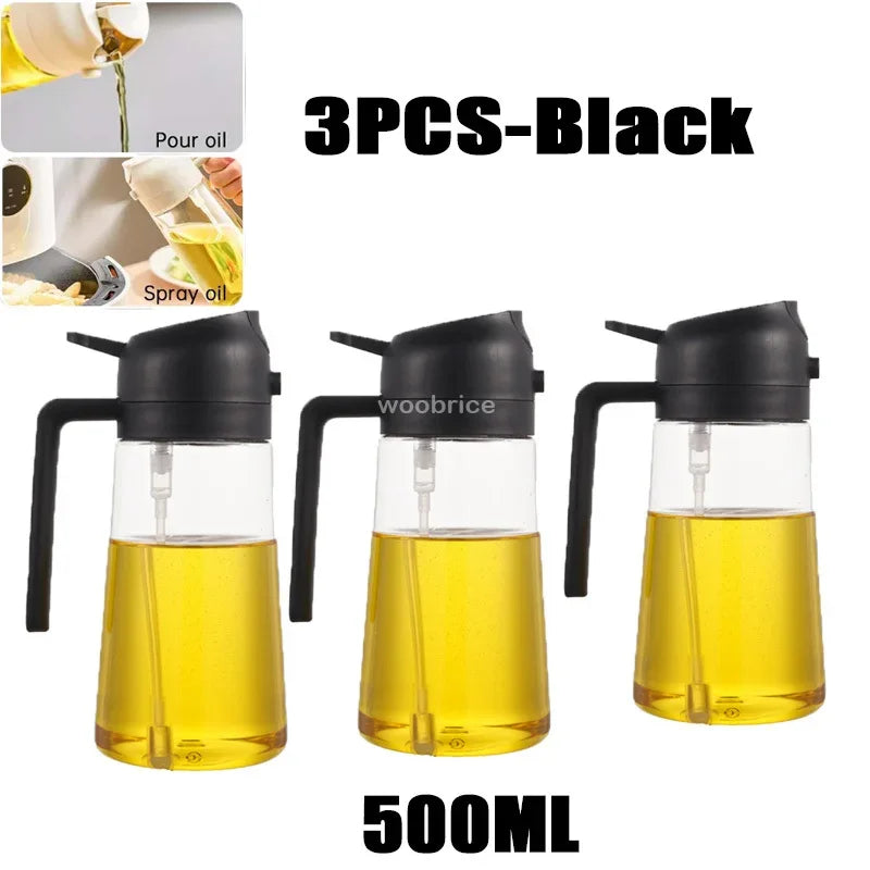 2-in-1 Oil Sprayer & Basting Brush – Oil Dispenser for Air Fryer, Grilling & Cooking