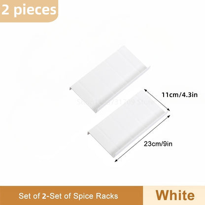 4-Tier Adjustable Drawer Spice Rack Organizer – 4-Piece Set