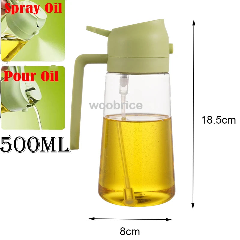 2-in-1 Oil Sprayer & Basting Brush – Oil Dispenser for Air Fryer, Grilling & Cooking