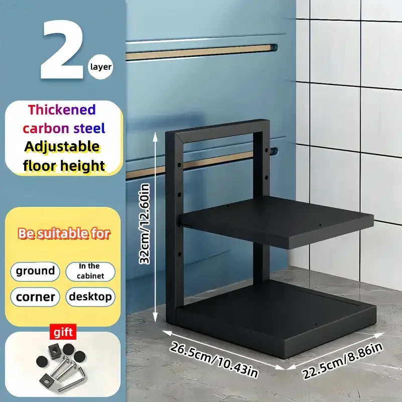 Adjustable Stainless Steel Pot Rack Organizer