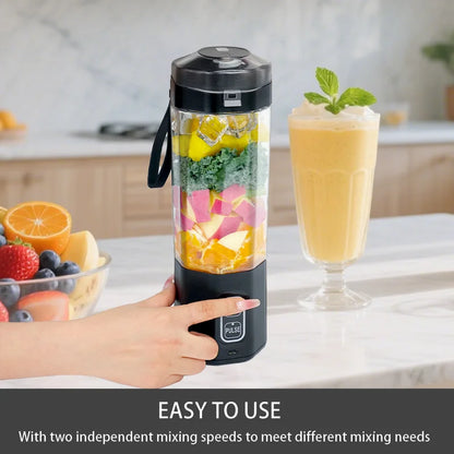 Portable Electric Blender 700ML – 360W 6-Blade USB Rechargeable Smoothie Maker