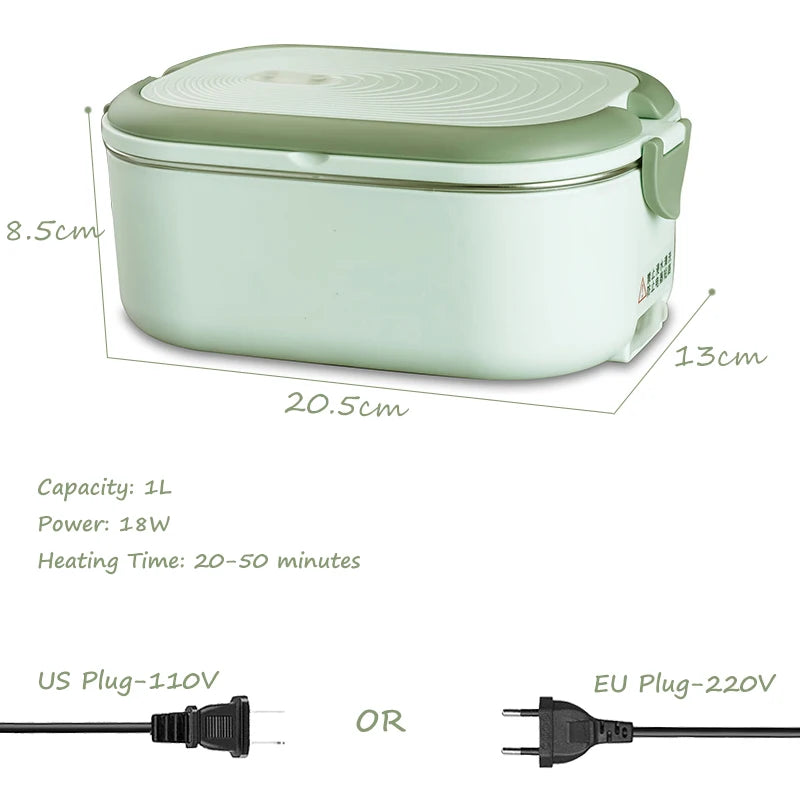 Electric Lunch Box – 1L Stainless Steel Food Warmer