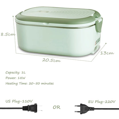Electric Lunch Box – 1L Stainless Steel Food Warmer