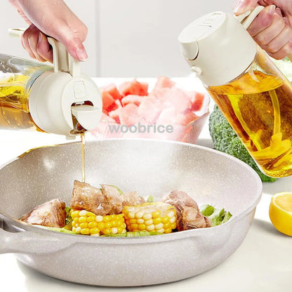 2-in-1 Oil Sprayer & Basting Brush – Oil Dispenser for Air Fryer, Grilling & Cooking