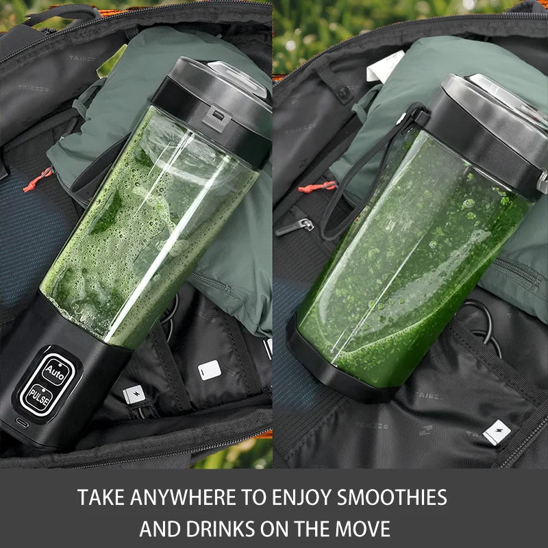 Portable Electric Blender 700ML – 360W 6-Blade USB Rechargeable Smoothie Maker
