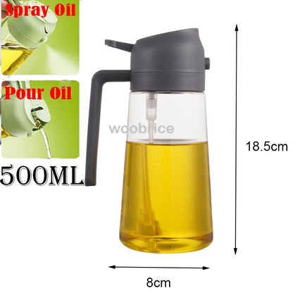 2-in-1 Oil Sprayer & Basting Brush – Oil Dispenser for Air Fryer, Grilling & Cooking