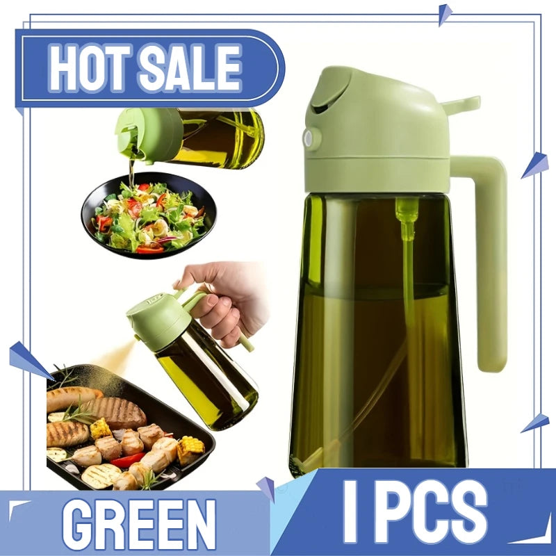 2-in-1 Oil Sprayer & Basting Brush – Oil Dispenser for Air Fryer, Grilling & Cooking